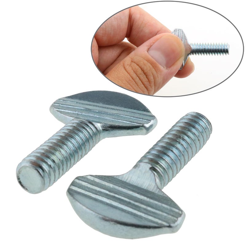 LUORNG 20PCS Silver Carbon Steel Thumb Screw 1/4''-20 x 3/4'' Galvanized Rack Screw - Image 4